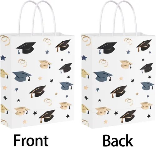 Miniatura 4 de 12 bolsas de regalo para graduados, regalos de fiesta de graduación, bolsas de envoltura para decoración de suministros de fiesta temática