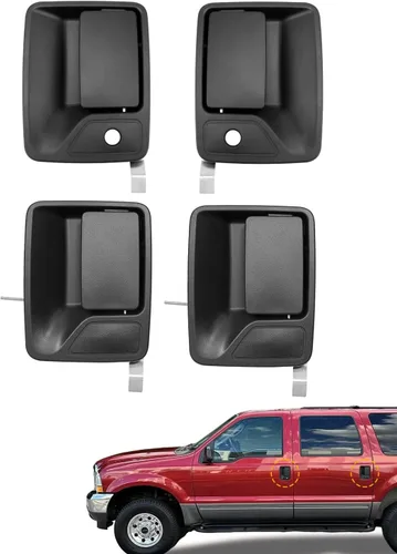 Miniatura 10 de Gledewen Manija de puerta exterior, lado delantero del conductor, compatible con Ford F-250/F-350/F-450/F-550 Super Duty/Ford Excursion 1999-2016