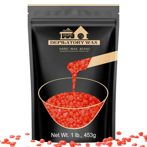 Miniatura 21 de 1 libra de granos de cera dura, kit de cera en perlas de Lifestance para depilación de cera dura para cabello fino y delgado, piel sensible, perlas