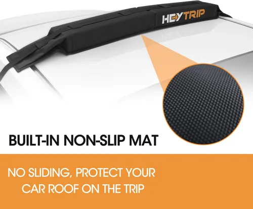 Miniatura 4 de HEYTRIP Almohadillas Universales Suaves para Portaequipajes de Techo para Kayak/Tabla de Surf/SUP/Canoa con Correas de Amarre de 15 Pies y Bolsa