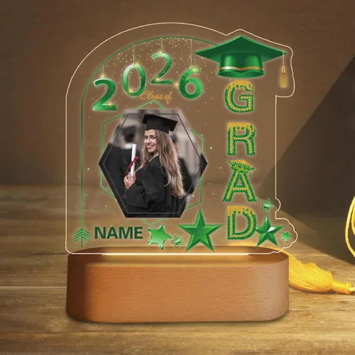 Miniatura 38 de Regalos de graduación personalizados luz nocturna con nombre de foto, lámpara LED de graduación personalizada 2026 para mujeres y hombres, regalos