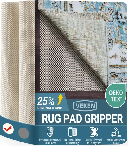 Miniatura 9 de Veken Base Antideslizante para Alfombra de 2.5 x 8 pies para suelos de madera dura, almohadillas antideslizantes para alfombras de área, bases