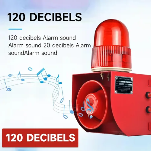 Miniatura 3 de Y DIANS Timeable Alarm Siren Outdoor or Indoor 120dB Emergency Siren 25W Security Alarm Systerm with Timer, LED Strobe Light for Industry Mine