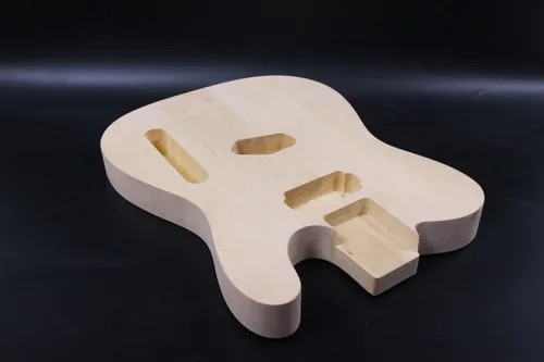 Miniatura 3 de Cuerpo de guitarra eléctrica en blanco de madera maciza Cuerpo de guitarra eléctrica Proyecto sin terminar Reemplazo del cuerpo de guitarra