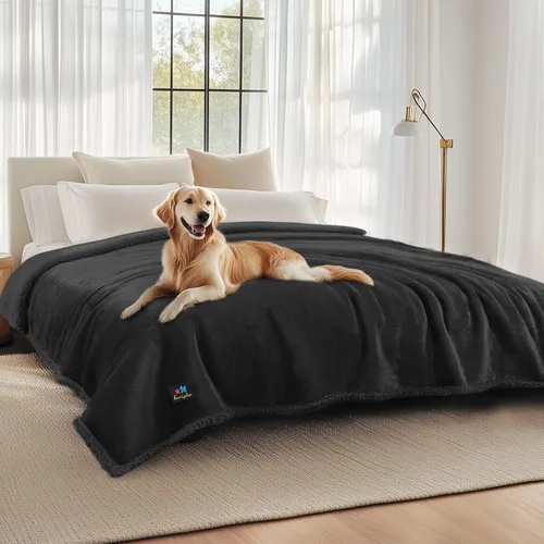 Miniatura 21 de Luciphia - Manta impermeable para mascotas, manta líquida a prueba de orina para perros para sofá, cama, funda protectora reversible de forro polar
