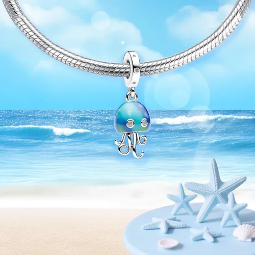 Miniatura 2 de Annmors 925 Sterling Silver Charms, Travel Ocean Summer Bead Dangle for Women Bracelet Necklace Graduation Holiday Jewelry Gift