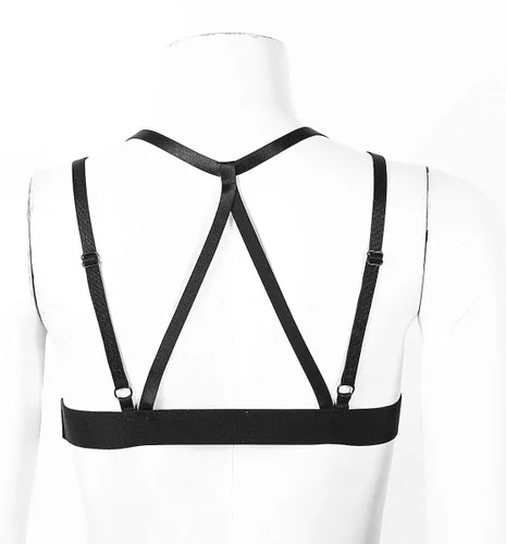 Miniatura 6 de Haitryli - Malla de malla para mujer, con cuello halter y correas de espagueti, cruzadas, ropa de baile