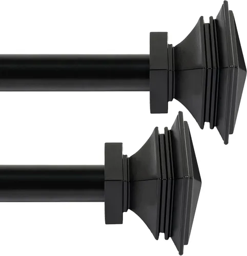 Miniatura 40 de Deco Window - Varilla ajustable para cortinas para ventanas de 18 a 44 pulgadas, poste de hierro de 1 pulgada extendible de alta resistencia