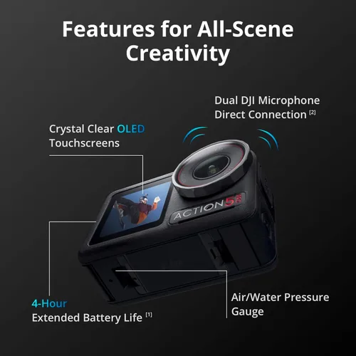 Miniatura 4 de DJI Osmo Action 5 Pro Essential Combo, cámara de acción impermeable con sensor de 1/1.3", video 4K/120fps, seguimiento de sujetos, estabilización