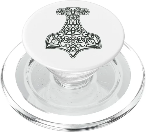God of Thunder Thor Hammer Mjölnir Mitología nórdica Vikings PopSockets MagSafe PopGrip para iPhone