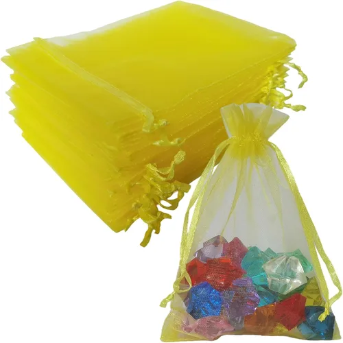 Miniatura 15 de Paquetes de 100 bolsas de organza de 4 x 6 pulgadas, color azul bebé para baby shower, Navidad, recuerdos de fiesta, cumpleaños, boda, despedida