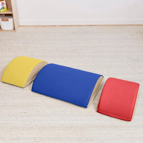 Miniatura 11 de ECR4Kids SoftZone - Constructores de equilibrio de troncos coloridos, juego para principiantes, surtido, 3 piezas