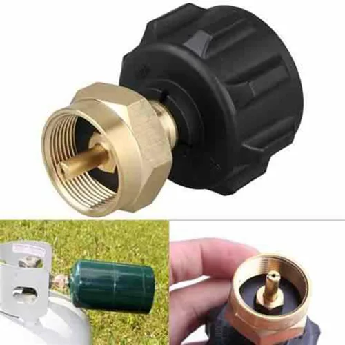 Miniatura 2 de Adaptador de repuesto de propano para tanques de 1 libra, adaptador de propano llena 1 libra de 20 libras, acoplador de tanque de cilindro de gas LP