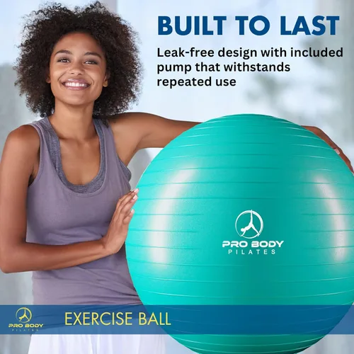 Miniatura 2 de ProBody Pilates Pelota de Ejercicio - Bola de Balance de Varios Tamaños de Grado de Gimnasio para Fitness, Yoga, Entrenamiento, Embarazo y Terapia