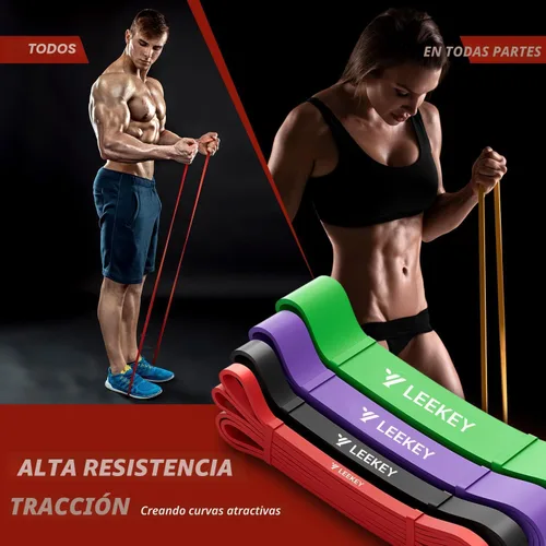 Miniatura 4 de LEEKEY Pull Up Assistance Bands,Muit Levels Resistance Bands for Senior/Adults,Exercise Bands with Door Anchor, Strength Bands for Fitness Training