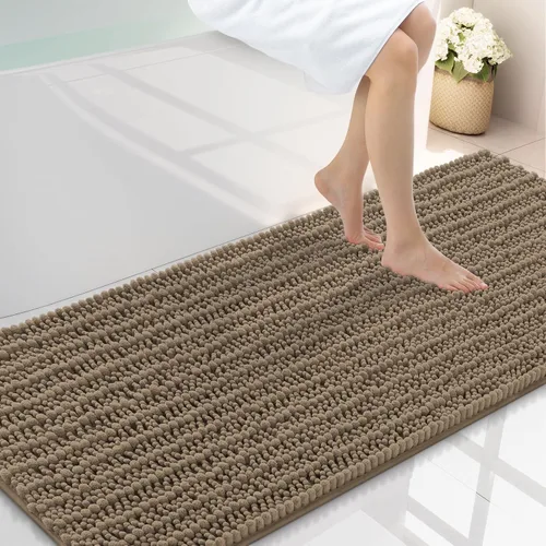 Miniatura 167 de Smiry Alfombras de Baño 24x16 pulgadas, Alfombras de Baño de Chenilla Extra Suaves y Absorbentes, Respaldo de Goma Antideslizante, Lavable a Máquina