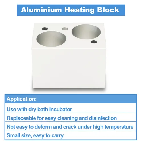 Miniatura 3 de ONiLAB 5mLx 6 Tubos de centrífuga Capacidad Bloque de calefacción de baño seco de aluminio científico para incubadora digital de baño seco..