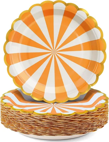 Miniatura 9 de Platos de papel de fiesta de feliz cumpleaños, platos de postre negros, 7 pulgadas, 50 unidades, lunares de aluminio para decoraciones de fiesta