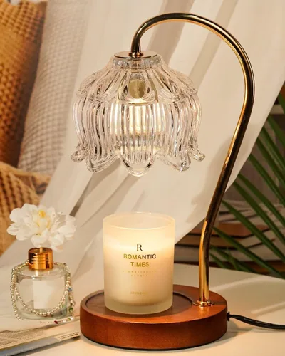 Miniatura 12 de Funistree Paquete de 2 lámparas calentadoras de velas de flores, lámpara de vela con temporizador, regalos de cumpleaños de Navidad para mujeres
