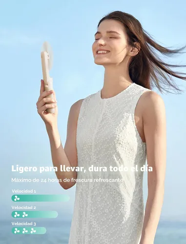 Miniatura 4 de Aecooly Ventilador Portátil Delgado, Ventilador de Mano Delgado, Mini Personal Recargable por USB [Tiempo Máximo de Enfriamiento 24H], Pequeño
