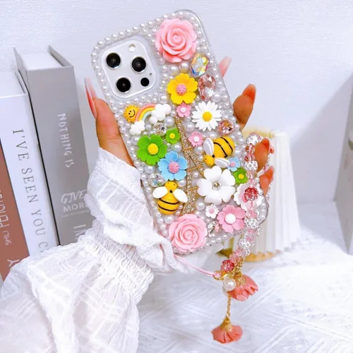 Miniatura 7 de Funda para Samsung Galaxy S22 Ultra Bling con purpurina, diamantes de imitación de cristal de lujo con diamantes de imitación de abeja linda torre