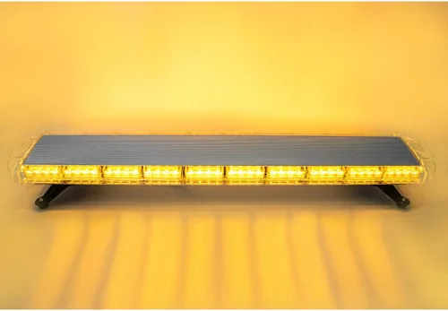 Barra de luz estroboscópica de advertencia de emergencia de construcción de alta intensidad extrema de 47 pulgadas, color amarillo ámbar, montaje en