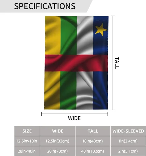 Miniatura 7 de Silk Style Flag Of The Central African Republic Garden Flag 12.5"x18" Inch Double Sided Garden Flags Home Lawn Outdoor Decor Flags Party Banner