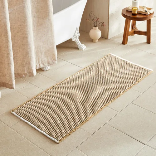 Miniatura 78 de TYUU Tapete de baño estilo gofre, tapete de baño bohemio, antideslizante, lavable, súper absorbente, de secado rápido, bonito tapete de baño