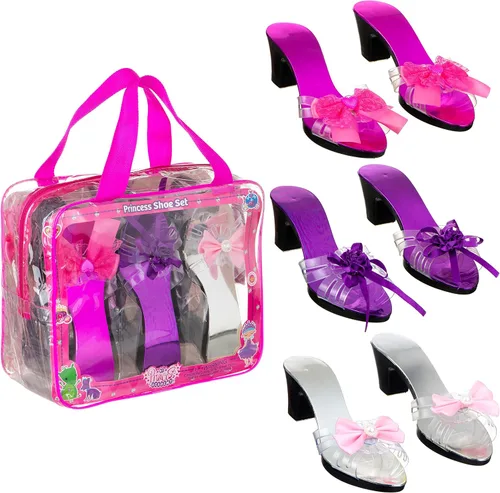 Miniatura 9 de 3 Pack Dress Up Kids Royalty Heels - Pretend Play High Heels for Kids, Princess Play Dress Shoes - Toddler Size 7-10