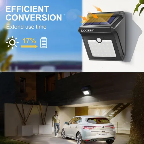 Miniatura 4 de Upgraded 28 LEDs Wireless Sensor de movimiento solar luz recargable impermeable luces de seguridad Potente Para al aire última intervensión Patio