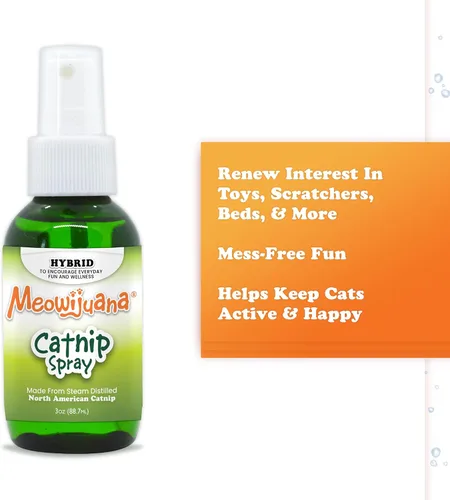 Miniatura 4 de Meowijuana Spray de hierba gatera de alta calidad, fórmula de alta potencia, fórmula natural para dueños de mascotas y hogares con varios gatos