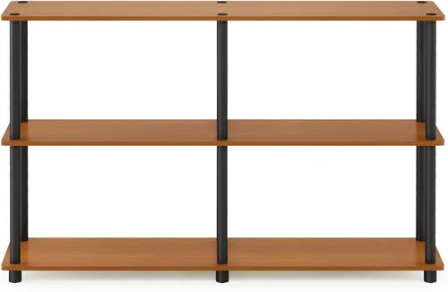 Miniatura 7 de Furinno TURN-N-TUBE Estantes de almacenamiento, estante de libros de 3 niveles de 47.4 pulgadas de ancho, estante esquinero, estantes abiertos sin