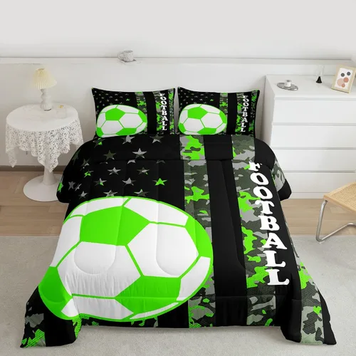 Miniatura 74 de Feelyou Juego de edredón de baloncesto para niñas y niños, juego de ropa de cama con juegos de pelota, decoración de habitación, regalo para amantes