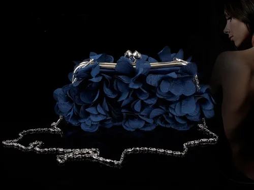 Miniatura 7 de Buddy - Bolso de mano de satén suave para mujer, con forma de rosa, para boda, fiesta