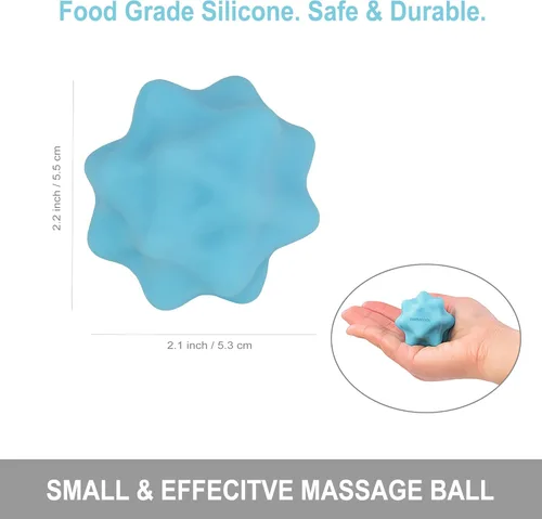 Miniatura 2 de Pequeña bola de masaje puntiaguda, herramienta de masaje de punto de gatillo. Bolas masajeadoras sólidas con baches para tejido profundo, liberación