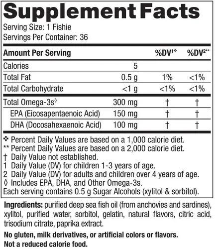 Miniatura 2 de Nordic Naturals Nordic Omega-3 Fishies, Tutti Frutti - 36 Fishies - 300 mg de Omega-3 totales con EPA y DHA - Cerebro saludable, estado de ánimo