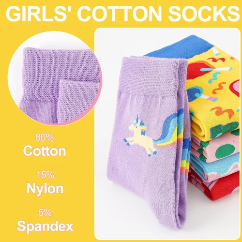 Miniatura 6 de BISOUSOX Girls Socks 6-8 Years Old Unicorn Fun Crazy Novelty Funny Silly Socks for Kids Boy Girl Birthday Christmas Gift