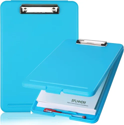 Miniatura 16 de Portapapeles con almacenamiento, portapapeles de almacenamiento con clip, portapapeles plegables para enfermeras, para papeles de 8.5x11, estuches