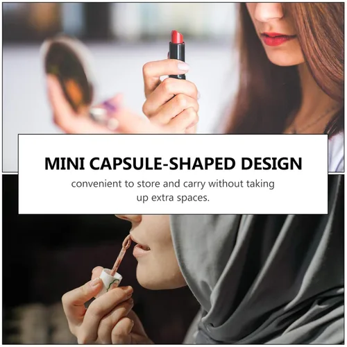 Miniatura 8 de Lurrose Paquete de 12 tubos vacíos de brillo de labios, mini recipientes portátiles recargables para bálsamo labial con inserciones de goma