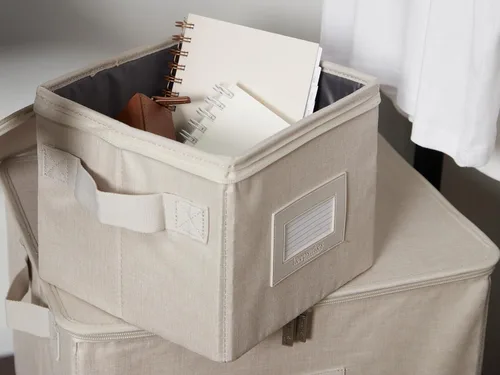 Miniatura 3 de Covermates Keepsakes - Juego de cajas de almacenamiento con cierre de cremallera, paquete de 3 cubos organizadores de poliéster resistente, diseño