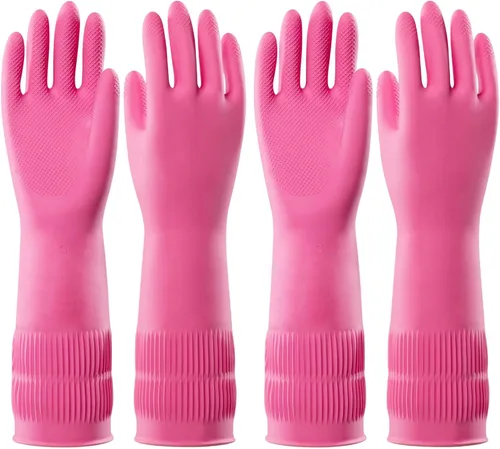 PACIFIC 2 pares de guantes de goma reutilizables para lavar platos y tareas de limpieza, guantes resistentes al agua para el hogar, para la cocina y