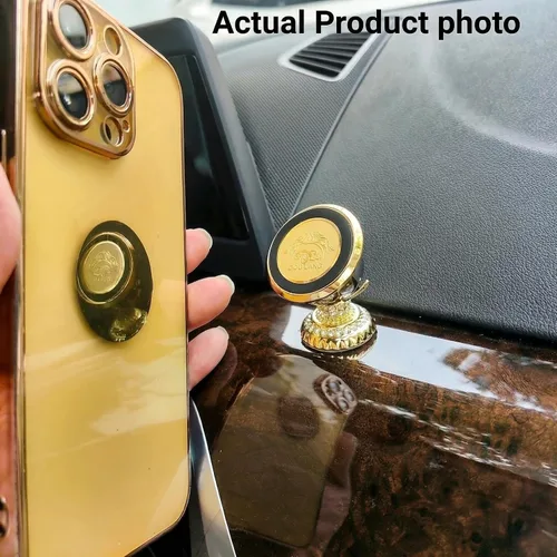Miniatura 6 de Soporte magnético de lujo para teléfono de automóvil, rotación de 360 grados, imán súper fuerte todo de metal, soporte universal de teléfono