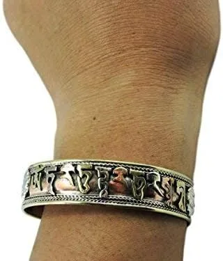 Miniatura 5 de Pulsera de yoga tibetana hecha a mano con tres metales