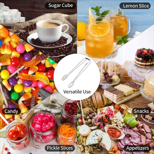 Miniatura 2 de SOLEADER Mini pinzas para servir, pequeños utensilios de servir para catering, pinzas de cocina, pinzas de acero inoxidable 304 de grado