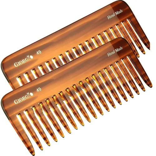 Miniatura 13 de Giorgio G49 - Peine desenredante grande de 5.75 pulgadas, dientes anchos para cabello grueso y rizado, peine desenredante de pelo largo para húmedo
