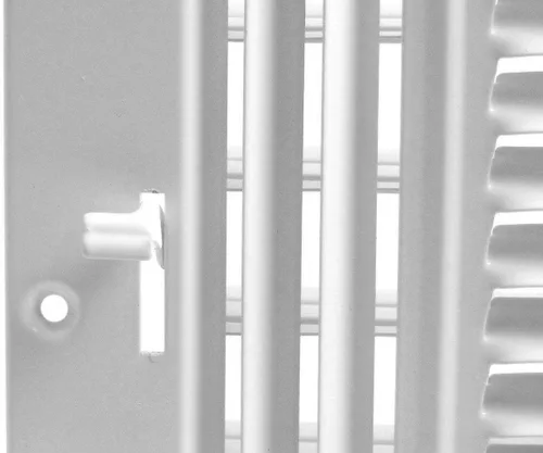 Miniatura 2 de Rejilla de suministro de aire de 3 vías de 10 pulgadas x 6 pulgadas - Tapa de ventilación y difusor - Cara plana estampada - Blanco.