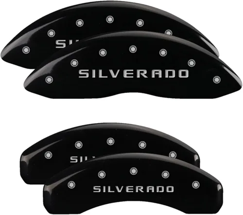 Miniatura 7 de MGP Cubiertas para Calibrador de Freno Compatibles con Chevrolet Silverado, Tahoe, Suburban 2019-2025 - Acabado de Pintura Electrostática Roja, Rojo
