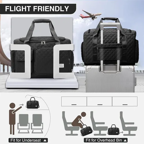 Miniatura 388 de Pequeña bolsa de gimnasio para mujer, bolsa de viaje con compartimento para zapatos