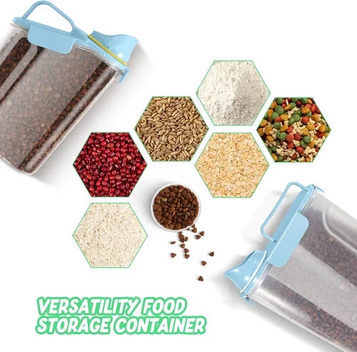 Miniatura 7 de LEAWALK Recipiente de almacenamiento de alimentos para perros, boquilla grande mejorada sin BPA, contenedores de plástico de almacenamiento