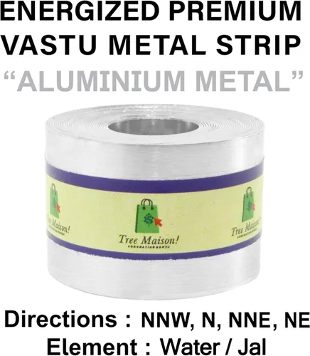 Miniatura 4 de Treemaison Tira de aluminio 1 pulgada Paquete de 4 Tira de aluminio Vastu para inodoro Remedio de tira Vastu Ancho - 0.984 in, Grosor